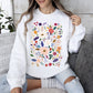 Bloom Brilliance Color-Infused Floral Print Sweatshirt