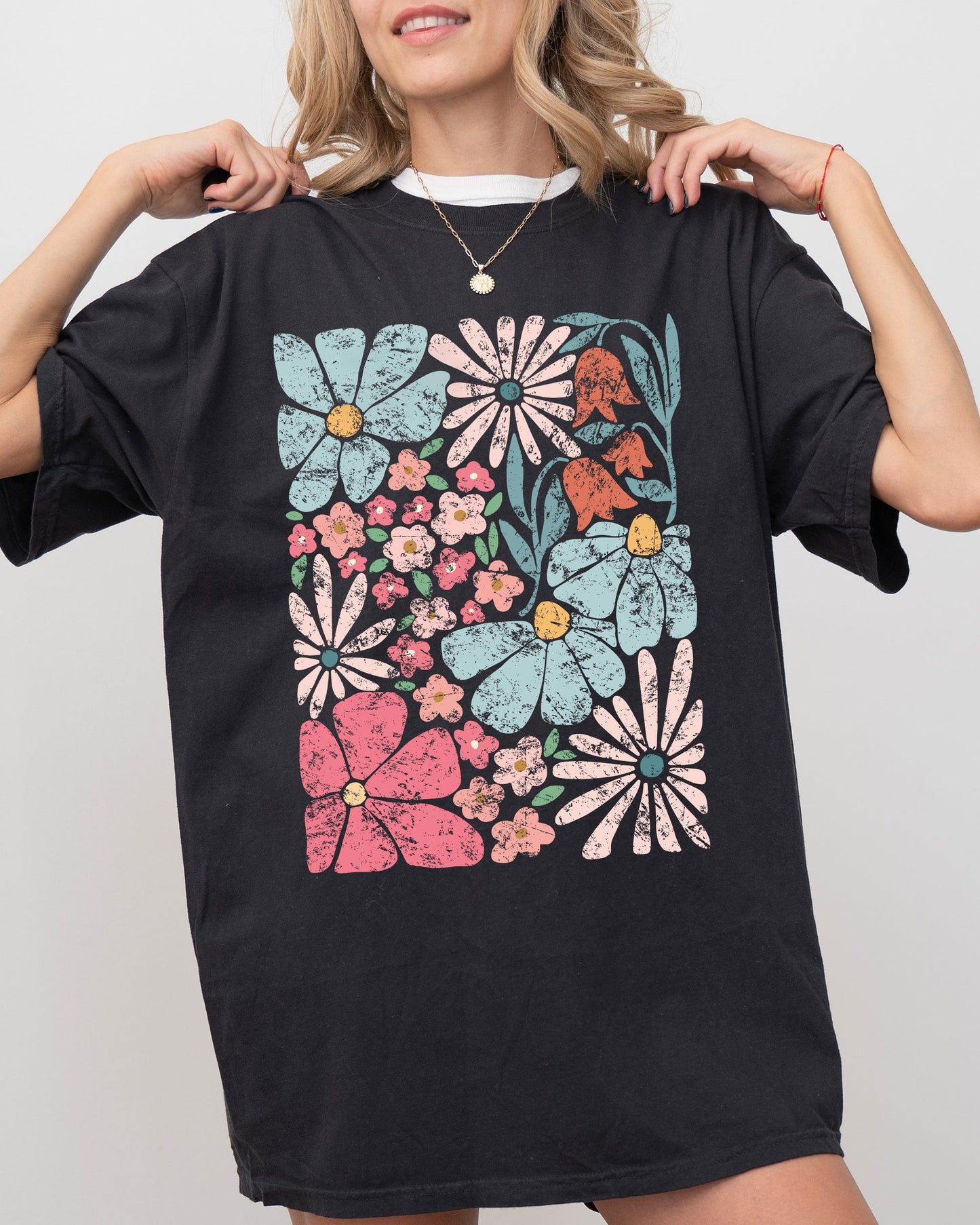 Blossoms, Gorgeous Abstract Flowers, Boho Floral Design, Summer Vibes, Gardening, Festival, Nature Shirt Comfort Colors T-Shirt