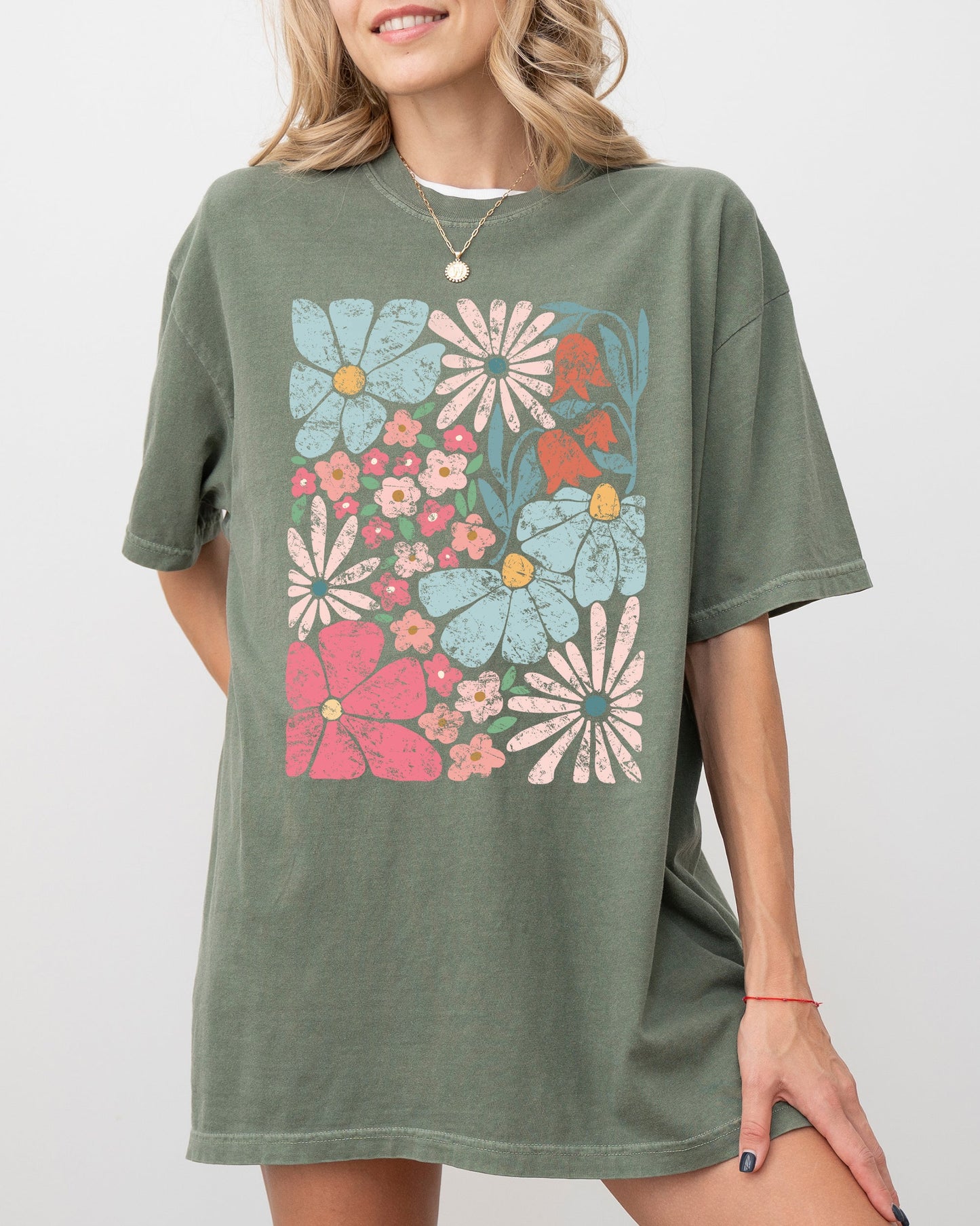 Blossoms, Gorgeous Abstract Flowers, Boho Floral Design, Summer Vibes, Gardening, Festival, Nature Shirt Comfort Colors T-Shirt