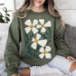 Boho Art Nouveau Flowers, Bold Design Sweatshirt