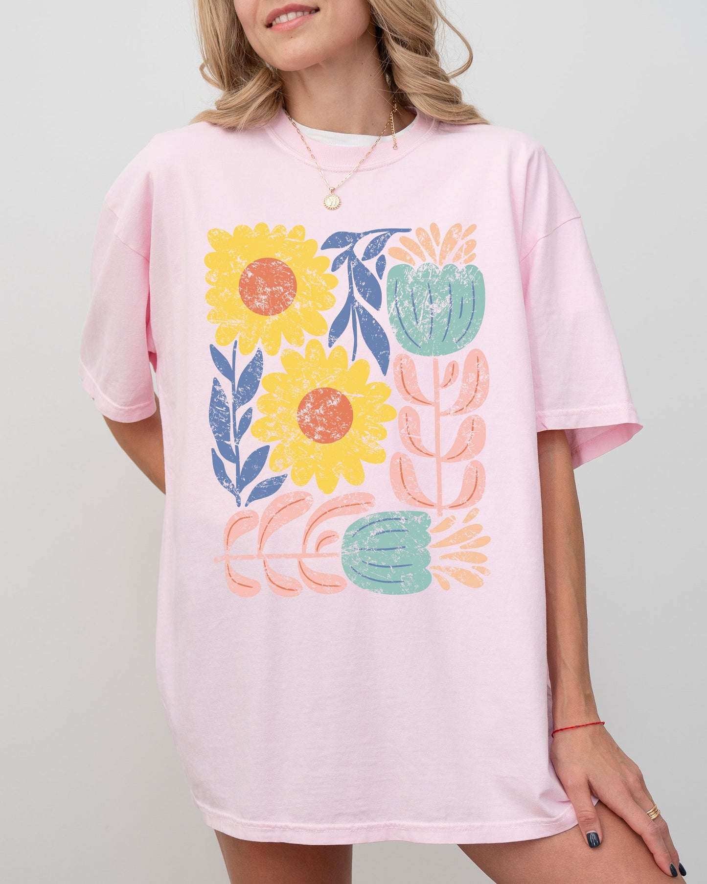 Bold, Gorgeous Abstract Flowers, Boho Floral Design, Summer Vibes, Gardening, Festival, Nature Shirt Comfort Colors T-Shirt