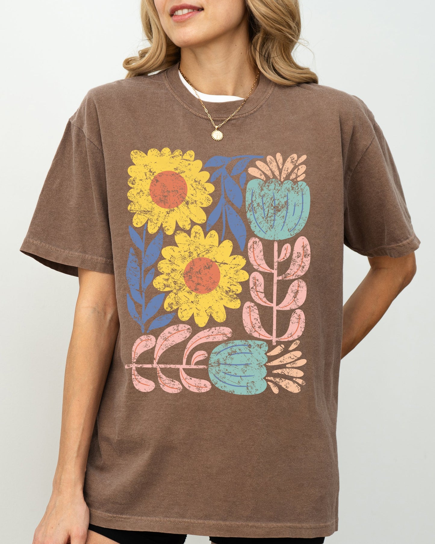 Bold, Gorgeous Abstract Flowers, Boho Floral Design, Summer Vibes, Gardening, Festival, Nature Shirt Comfort Colors T-Shirt
