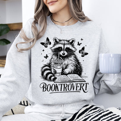 Booktrovert, Raccoon, Reading, Booktok, Library, Books Sweatshirt