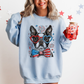 Boston Terrier Patriotic Dog, USA, America, Pet Lover, 4th of July Sweatshirt