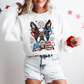 Boston Terrier Patriotic Dog, USA, America, Pet Lover, 4th of July Sweatshirt