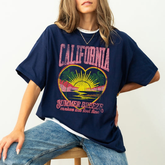 California Summer Breeze, Love, Beach Vibes, Sunset, Hot Girl Summer, Fun In The Sun, Tshirt Comfort Colors T-Shirt