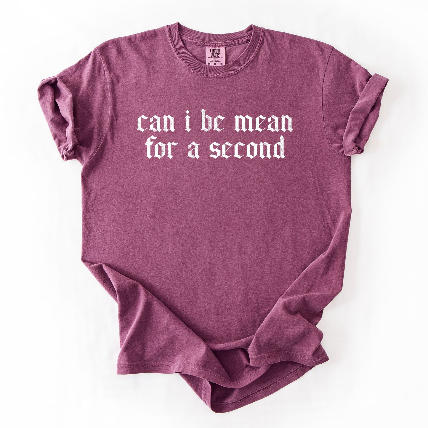 Can I Be Mean For A Second, Sassy, Funny, Sarcastic Tshirt Comfort Colors T-Shirt