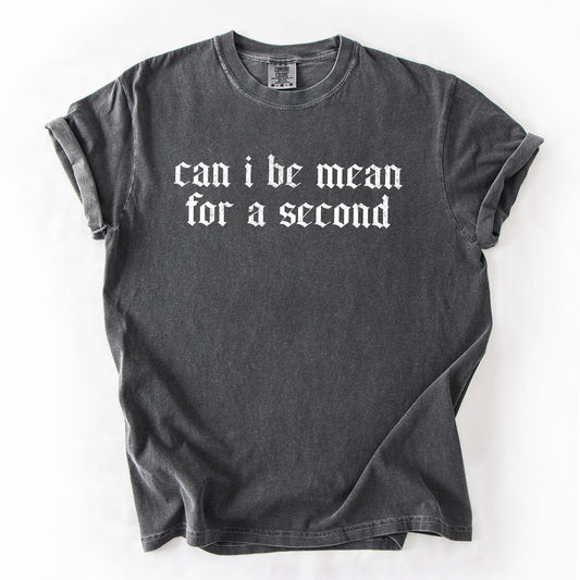 Can I Be Mean For A Second, Sassy, Funny, Sarcastic Tshirt Comfort Colors T-Shirt
