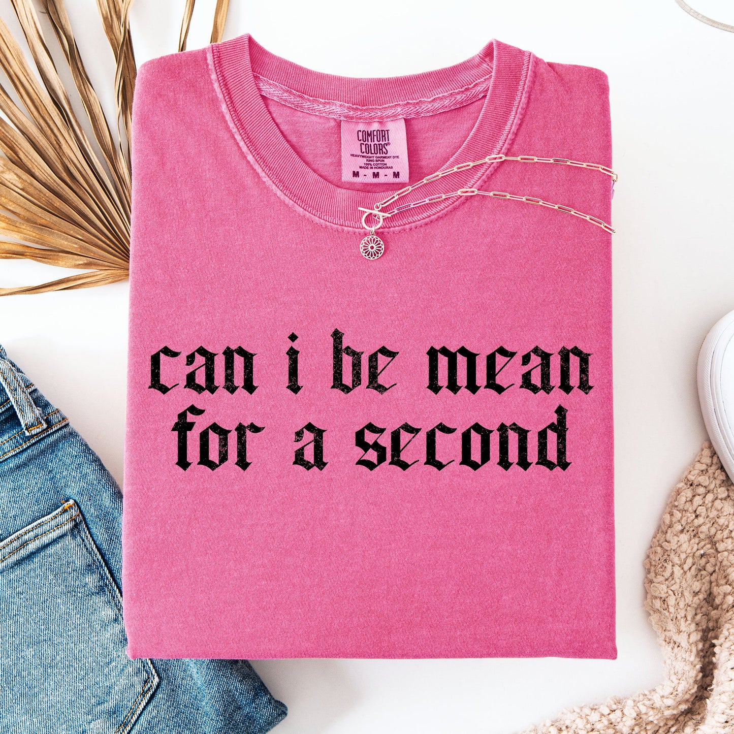 Can I Be Mean For A Second, Sassy, Funny, Sarcastic Tshirt Comfort Colors T-Shirt