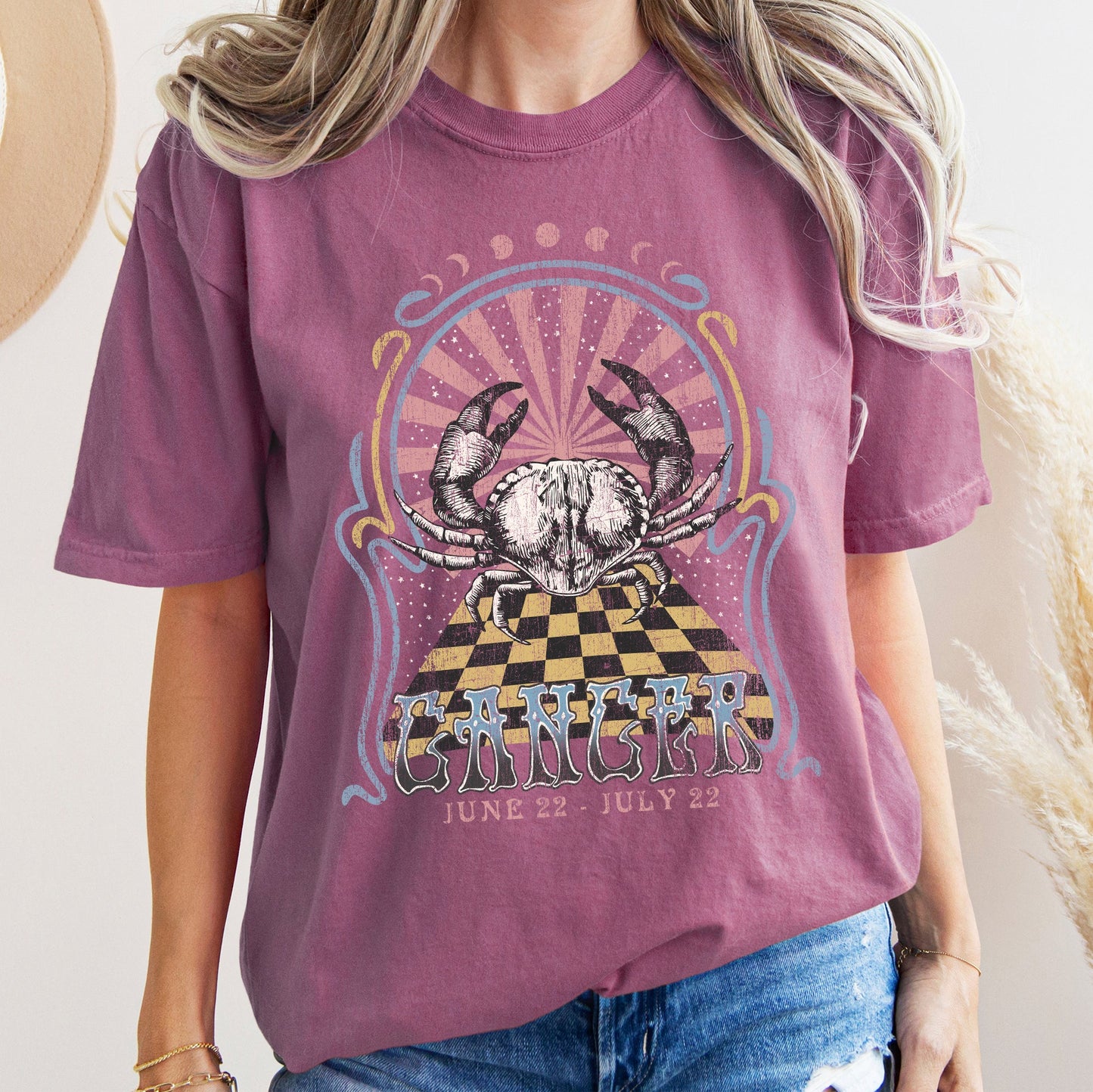 Cancer Zodiac Comfort Colors Tees, Horoscope, Astrology