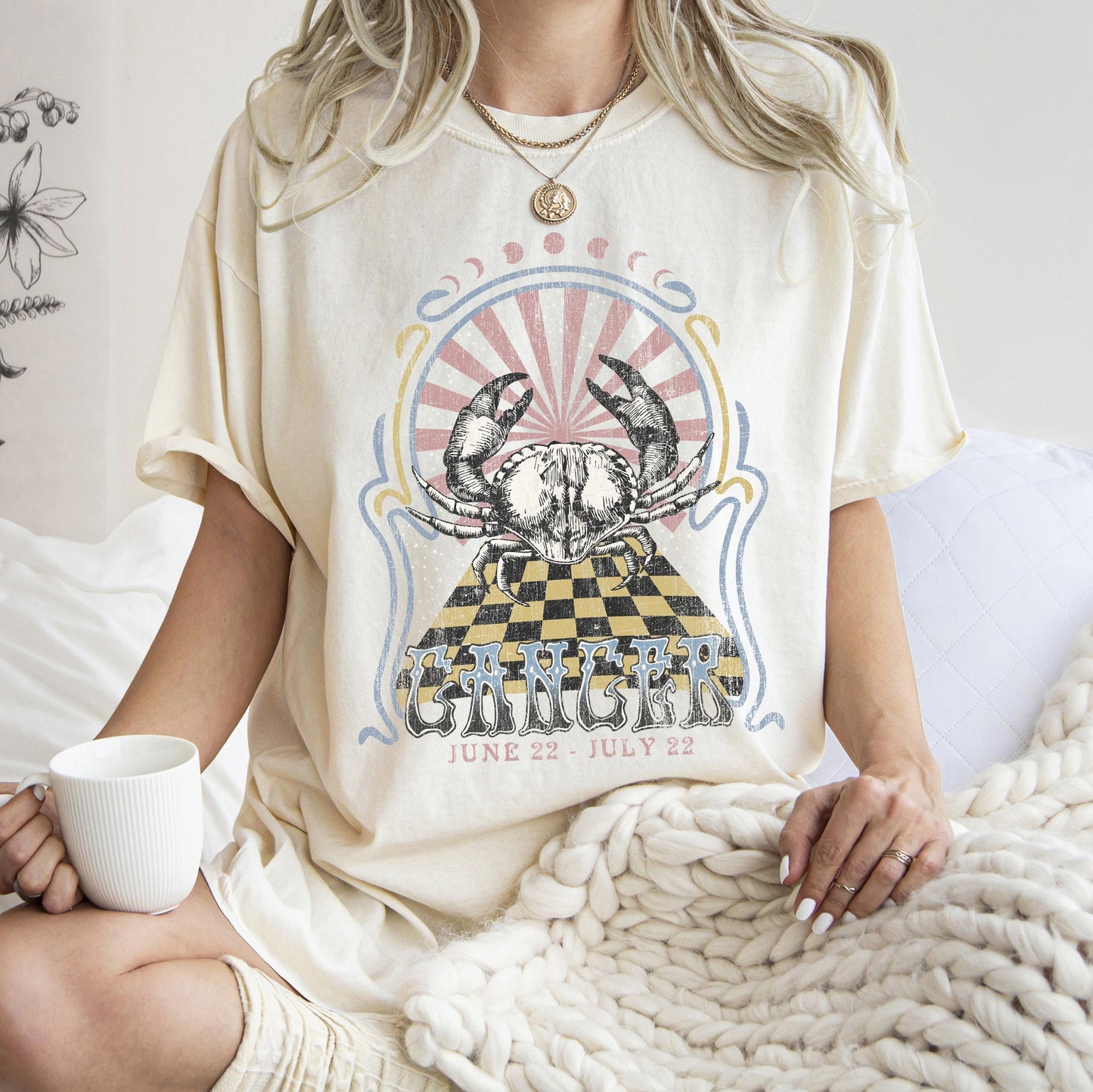 Cancer Zodiac Comfort Colors Tees, Horoscope, Astrology