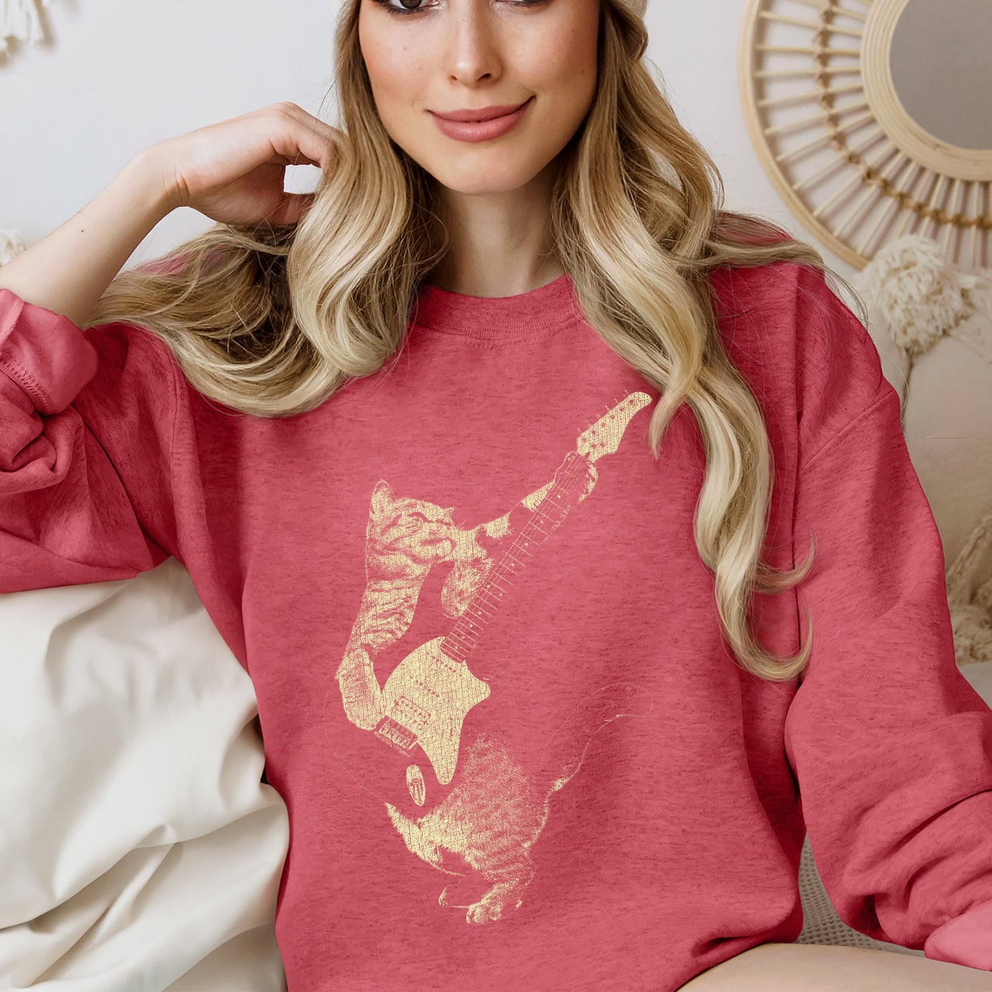 Cat Playing A Guitar, Funny Animals Sweatshirt