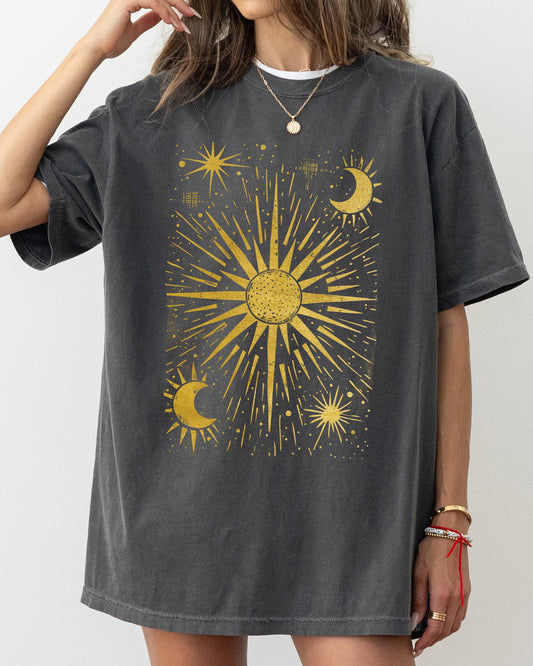 Celestial Stars, Moon, Mystical, Space Vintage Shirt Comfort Colors T-Shirt