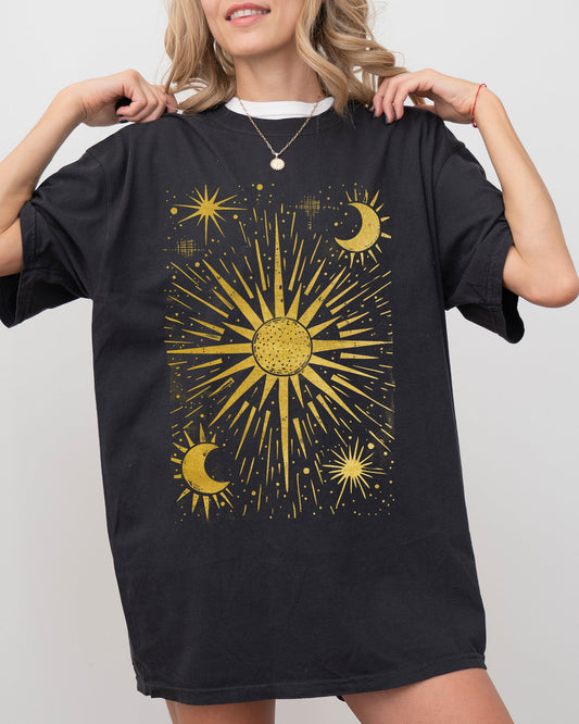Celestial Stars, Moon, Mystical, Space Vintage Shirt Comfort Colors T-Shirt
