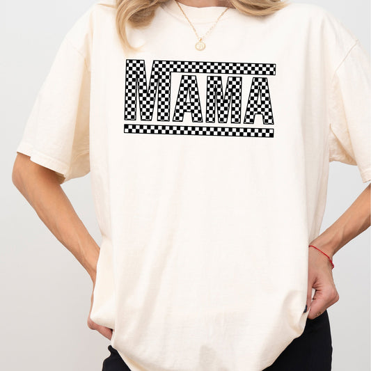 Checkered Mama, Retro, Vintage Comfort Colors Tshirt
