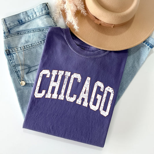 Chicago, Football, Sports, Game Day, Big Game, Touchdown, Tailgate Party, University, College, State Tshirt Comfort Colors T-Shirt