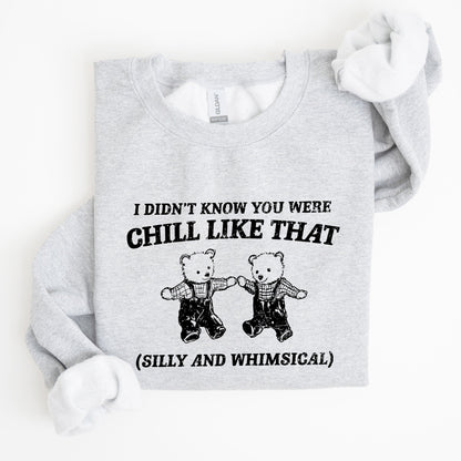 Chill Bears, Meme, Aesthetic, Funny Sweatshirt