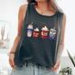Coffee Drinks, Fourth of July, America, Patriotic, USA Comfort Colors Tank Top