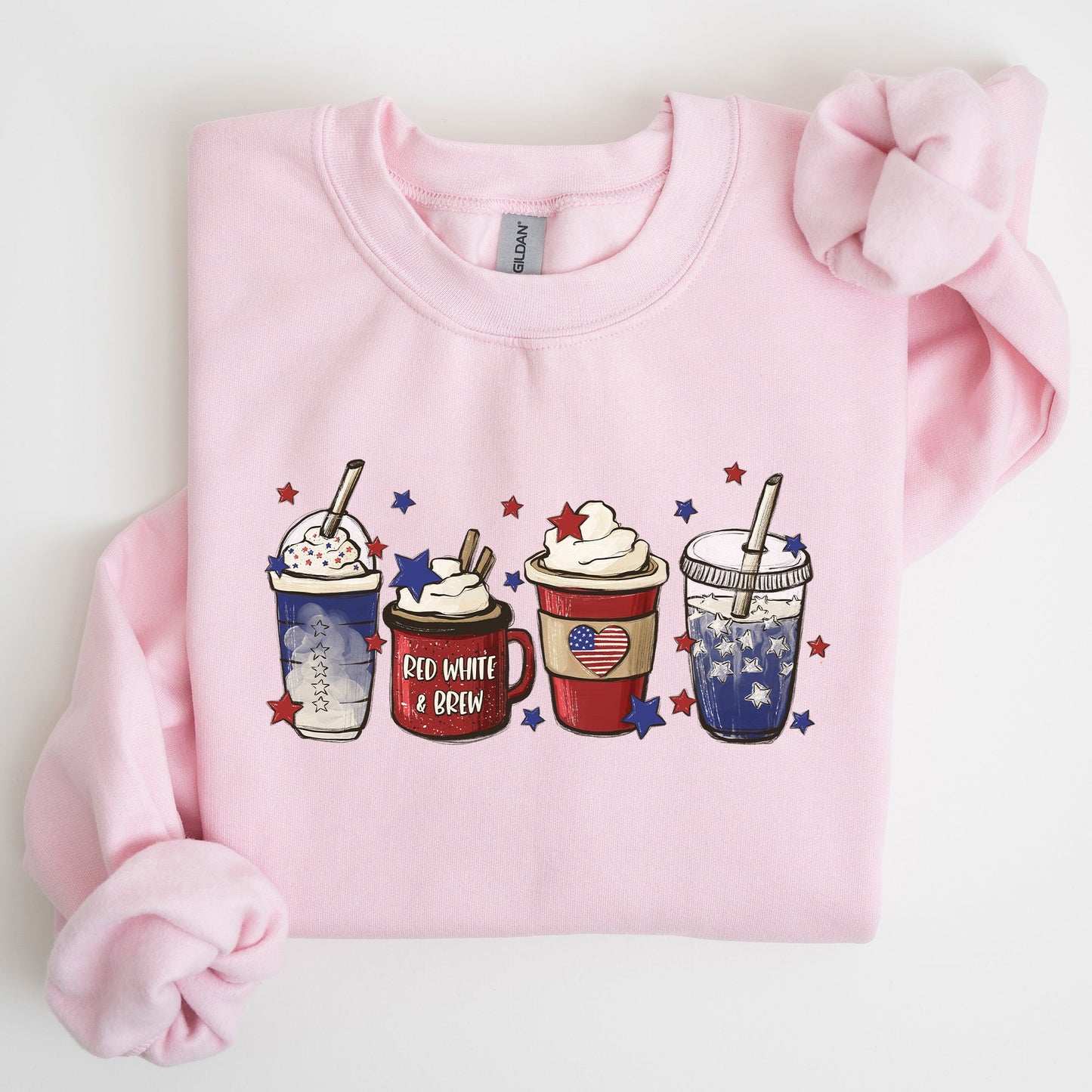 Coffee Lovers, America, Patriotic, 4th of July Sweatshirt