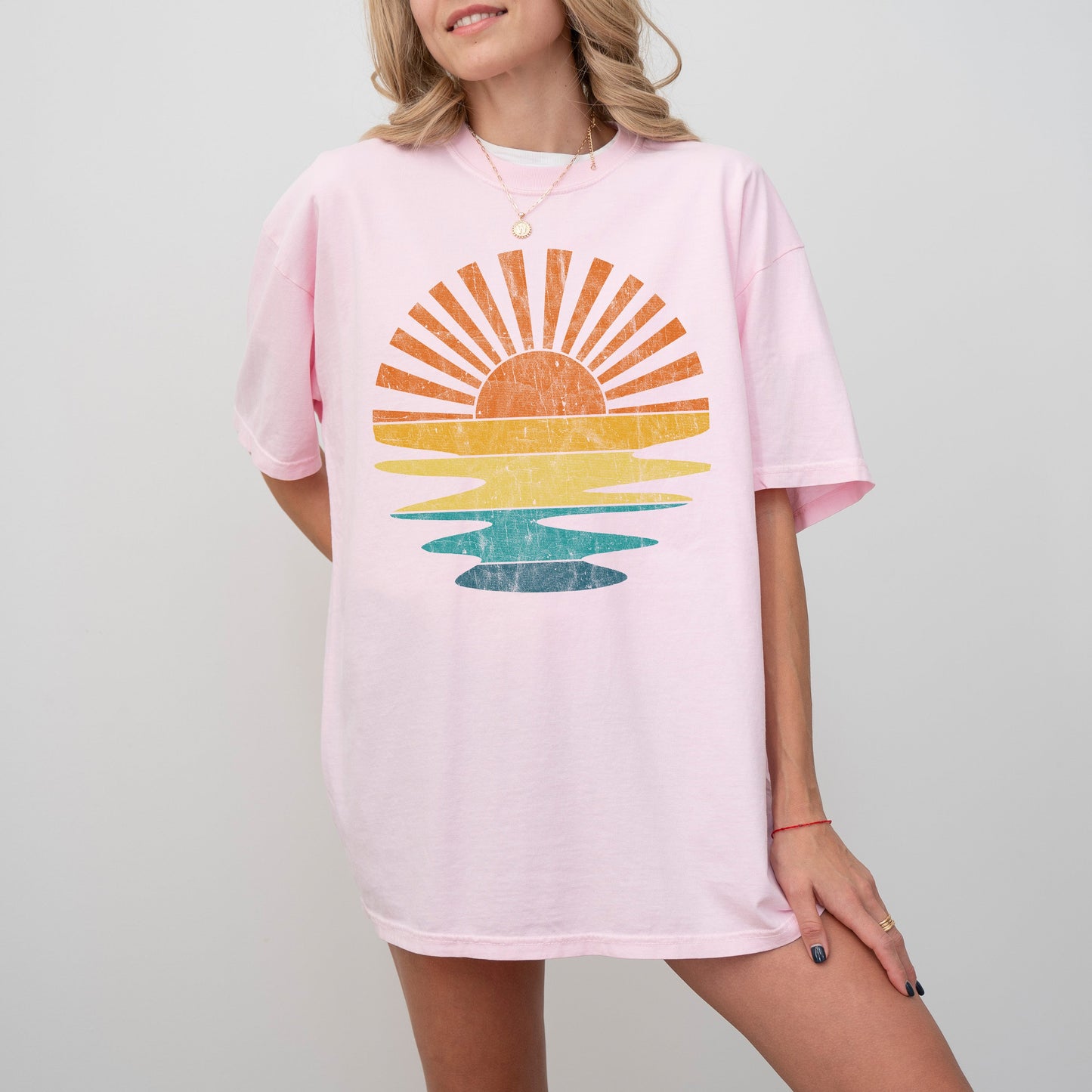 Colorful Beach Sunset, Summer Vibes, California Dreaming, Vacation, Hot Girl Summer, Tshirt Comfort Colors T-Shirt