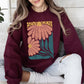 Colorful Daisies, Art Nouveau, Floral Design Sweatshirt