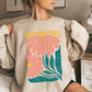Colorful Daisies, Art Nouveau, Floral Design Sweatshirt
