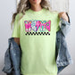Colorful Mama, Bright, Checkered, Retro Comfort Colors T-Shirt