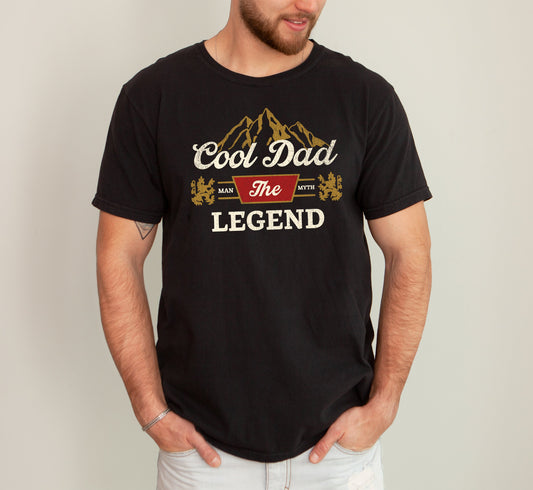 Cool Dad, The Man, The Myth, The Legend, Beer, Father's Day, Father Tshirt Comfort Colors T-Shirt