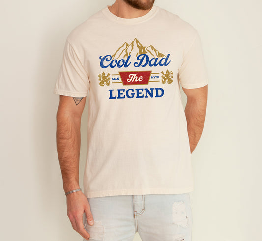 Cool Dad, The Man, The Myth, The Legend, Beer, Father's Day, Father Tshirt Comfort Colors T-Shirt