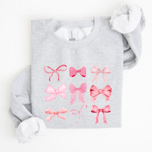 Coquette, Pink Bows, Trend, Girly, Soft Girl Era Sweatshirt