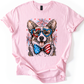 Corgi Patriotic Dog, USA, America, Pet Lover, 4th of July, Soft Style T-Shirt