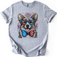 Corgi Patriotic Dog, USA, America, Pet Lover, 4th of July, Soft Style T-Shirt