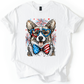 Corgi Patriotic Dog, USA, America, Pet Lover, 4th of July, Soft Style T-Shirt