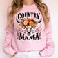 Country Mama, Skull, Western, Country, Mother's Day Sweatshirt
