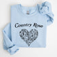 Country Rose, Heart, Cowgirl, Cowboy, Western, Sweatshirt