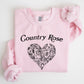 Country Rose, Heart, Cowgirl, Cowboy, Western, Sweatshirt