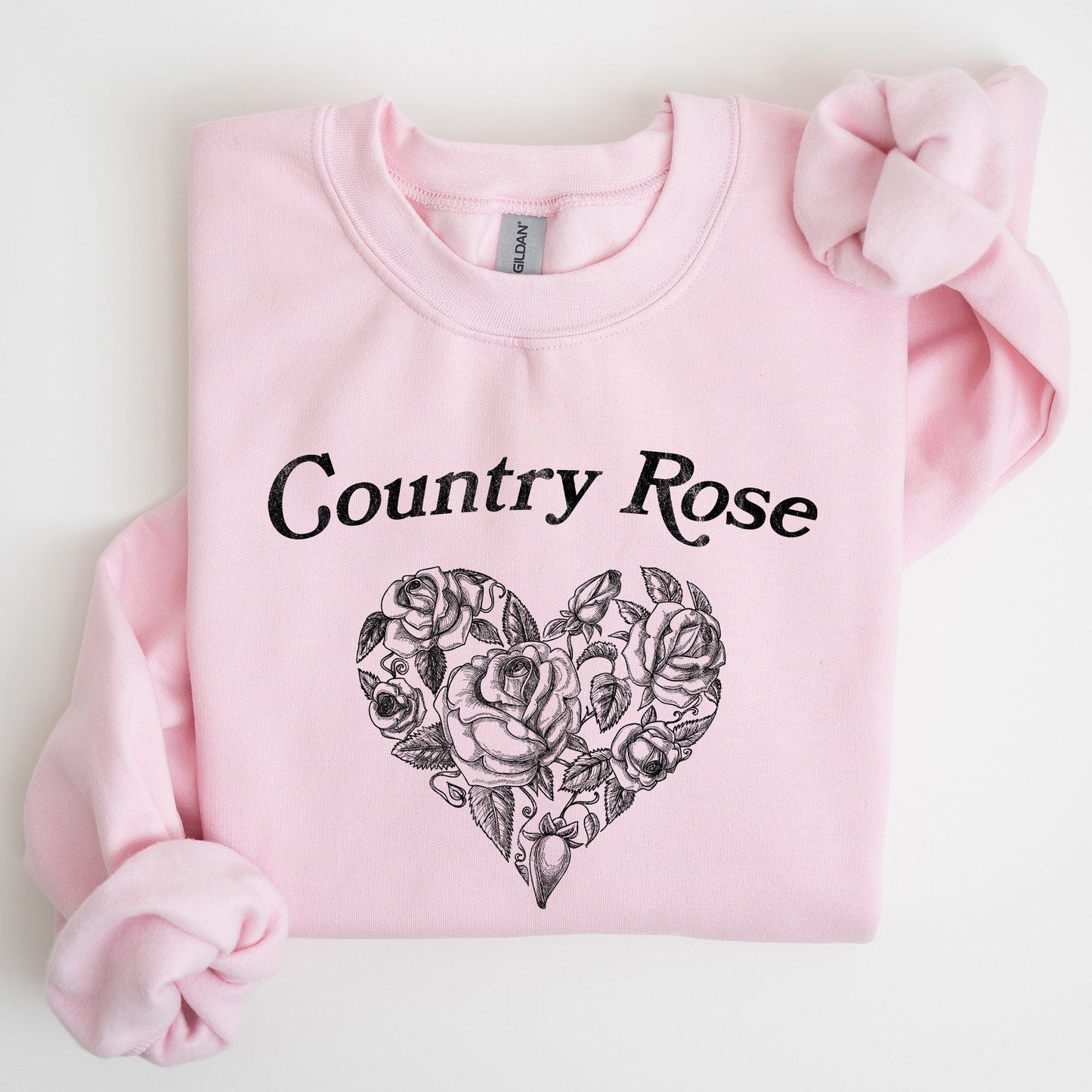 Country Rose, Heart, Cowgirl, Cowboy, Western, Sweatshirt
