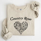 Country Rose, Heart, Cowgirl, Cowboy, Western, Sweatshirt