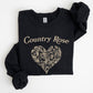 Country Rose, Heart, Cowgirl, Cowboy, Western, Sweatshirt