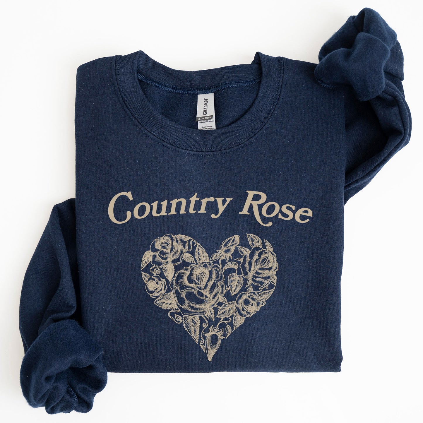 Country Rose, Heart, Cowgirl, Cowboy, Western, Sweatshirt