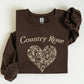 Country Rose, Heart, Cowgirl, Cowboy, Western, Sweatshirt