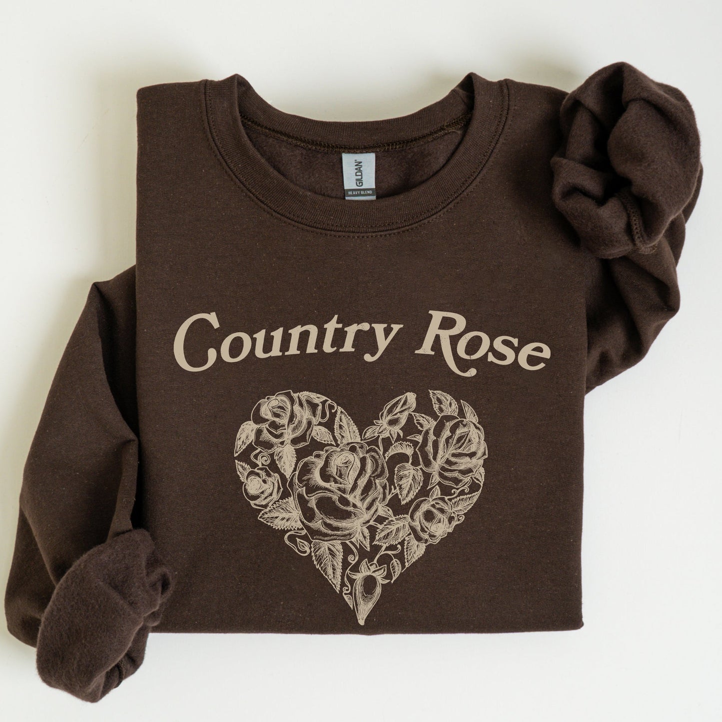 Country Rose, Heart, Cowgirl, Cowboy, Western, Sweatshirt