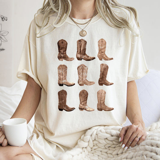 Cowboy Boots, Western, Retro, Vintage, Country, Tshirt Comfort Colors T-Shirt