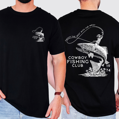 Cowboy Fishing Club, Dad, Father's Day, Boyfriend, Husband, Brother, Guy Gift, Comfort Colors T-Shirt