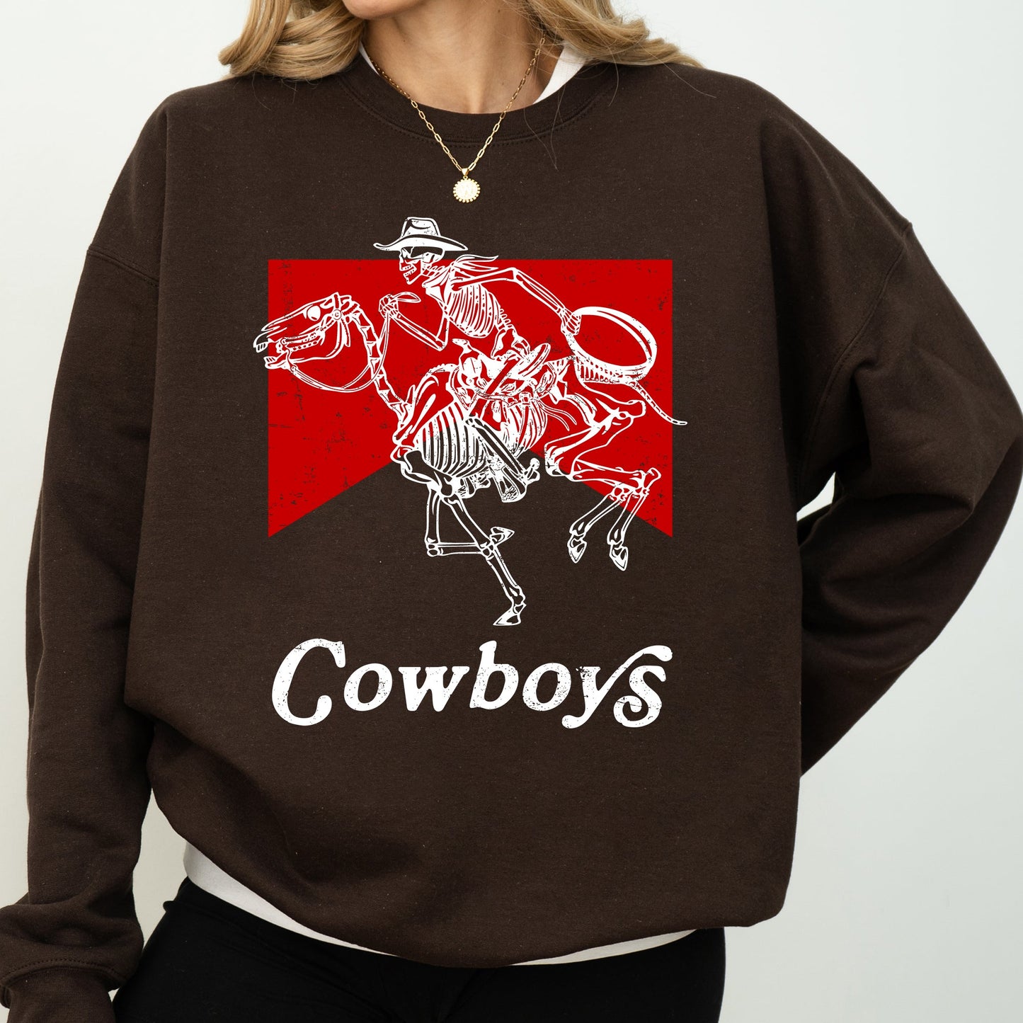 Cowboy Killer, Skeleton, Horse, Cowgirl, Western, Sweatshirt