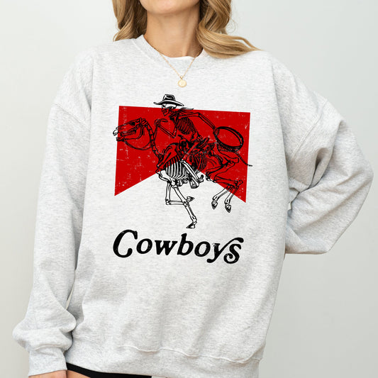 Cowboy Killer, Skeleton, Horse, Cowgirl, Western, Sweatshirt