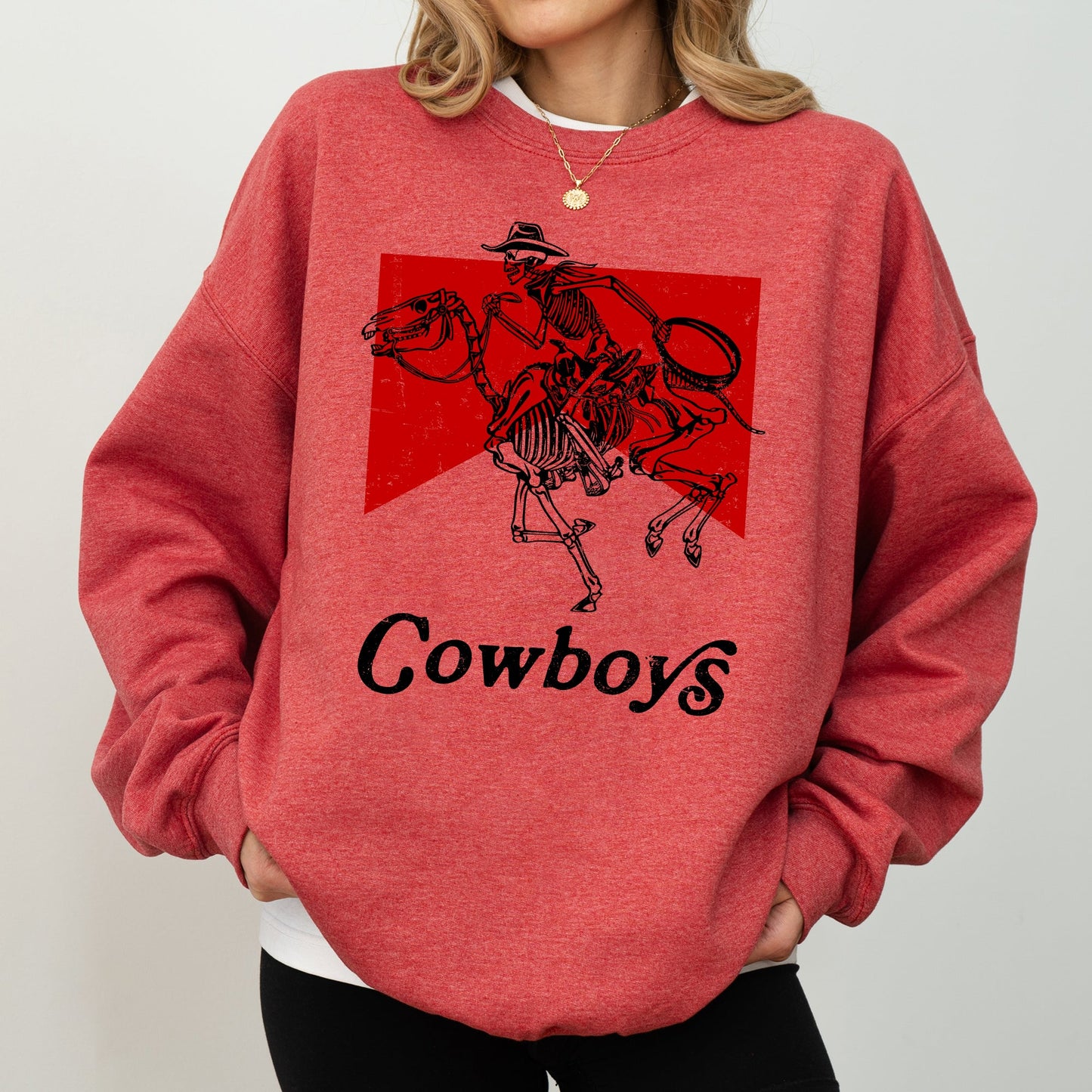 Cowboy Killer, Skeleton, Horse, Cowgirl, Western, Sweatshirt
