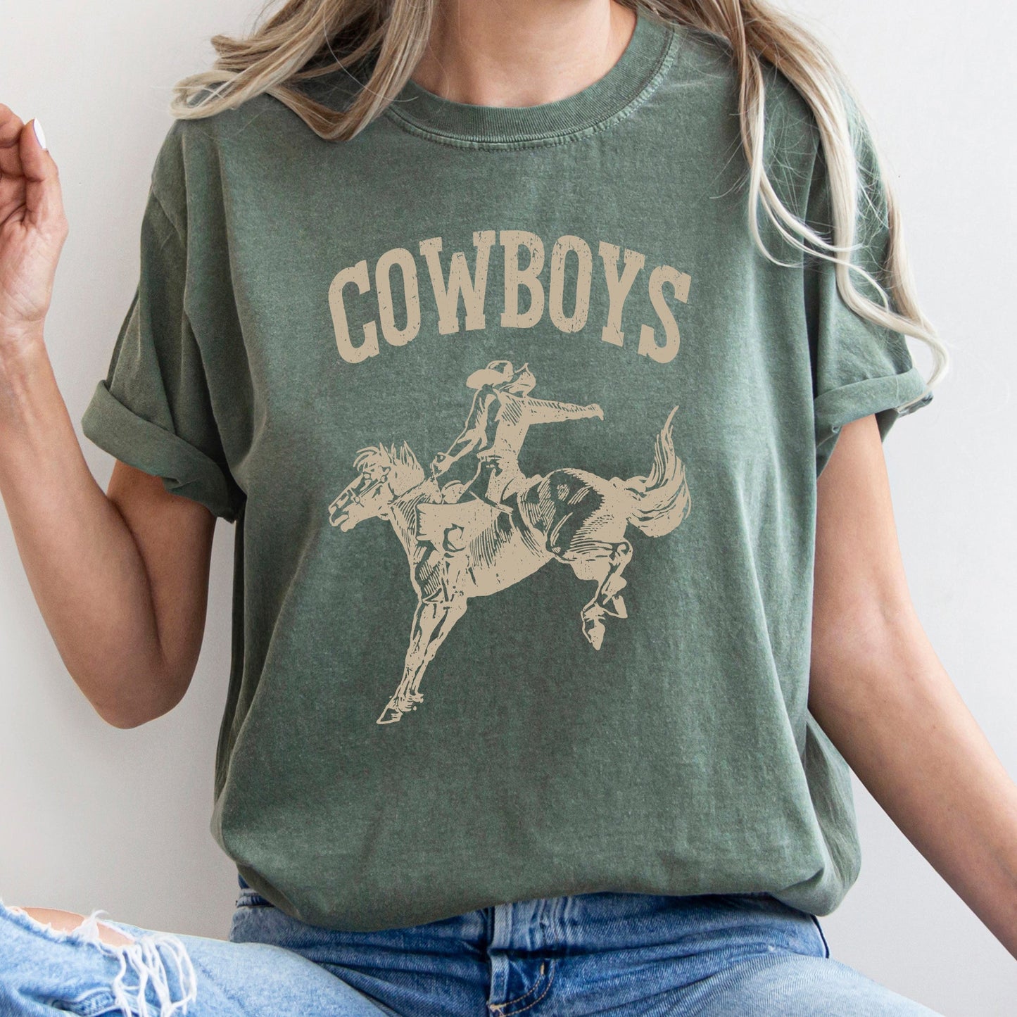Cowboys, Bronco Rider, Cowboy, Western, Horse, Tshirt Comfort Colors T-Shirt