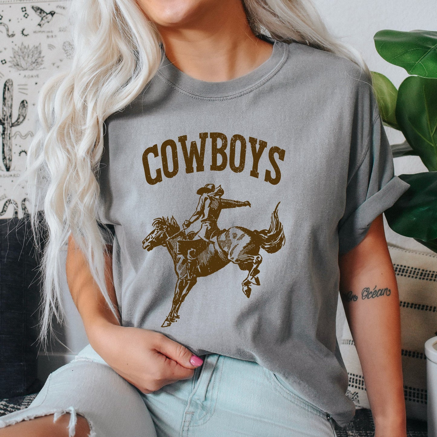 Cowboys, Bronco Rider, Cowboy, Western, Horse, Tshirt Comfort Colors T-Shirt