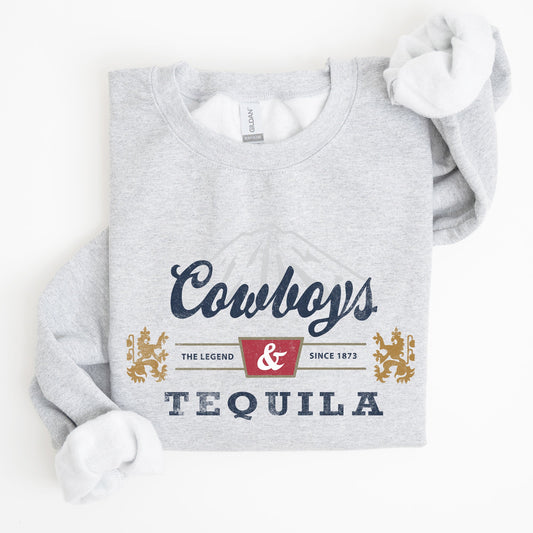 Cowboys and Tequila, Retro, Beer, Vintage, Cowboy Sweatshirt